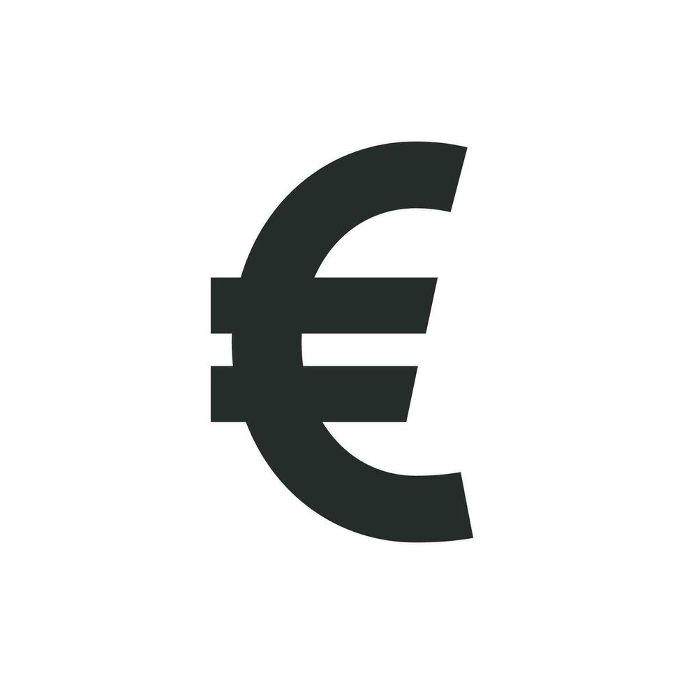 Euro currency icon graphic vector illustration