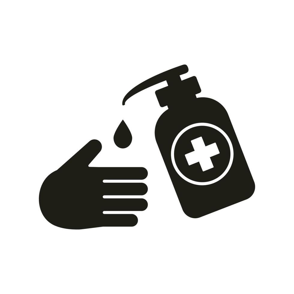 Hand washing and  hand sanitizer icon graphic vector design illustration