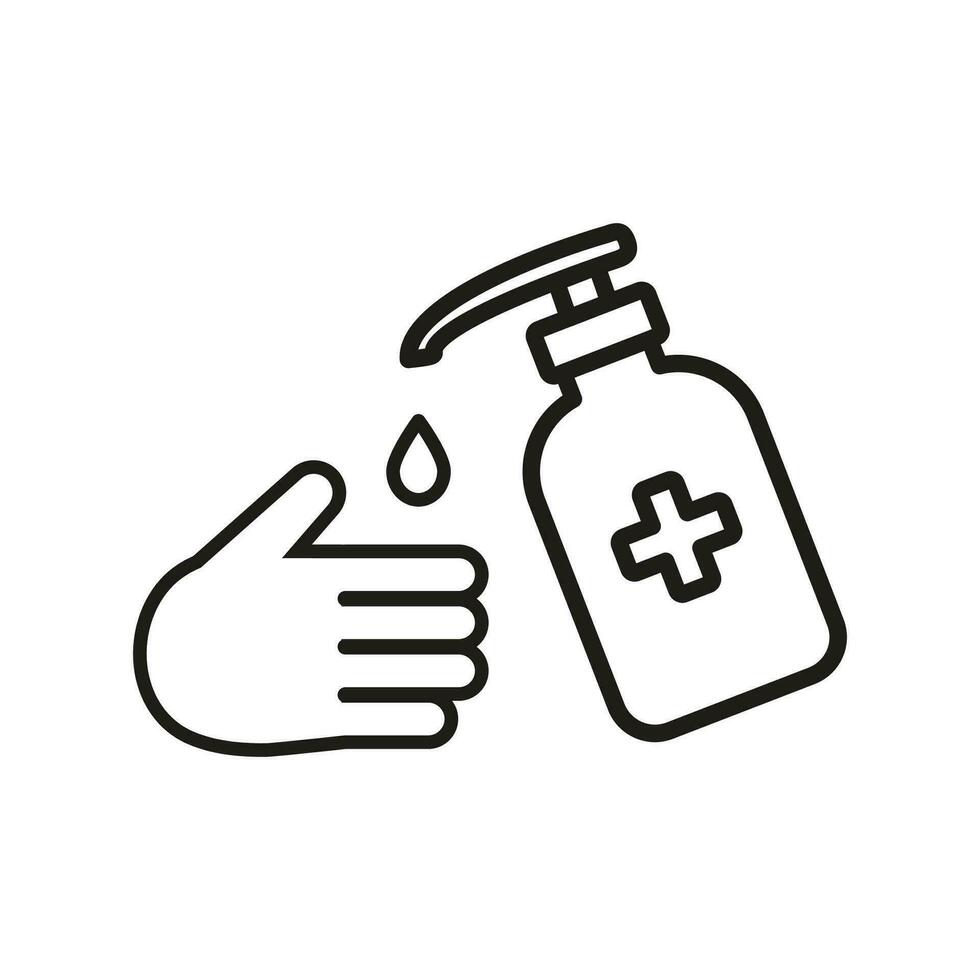 mano Lavado y mano desinfectante icono gráfico vector diseño ilustración