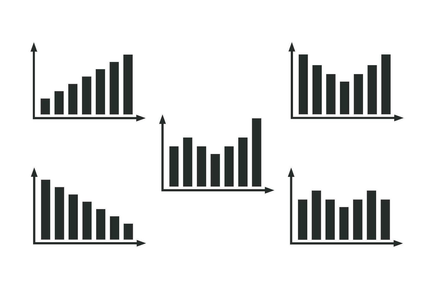 Bar charts icon graphic vector design illustration