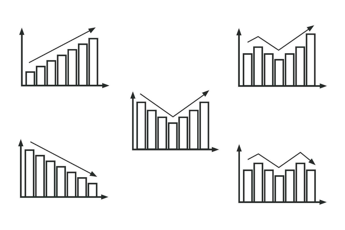 Bar charts icon graphic vector design illustration