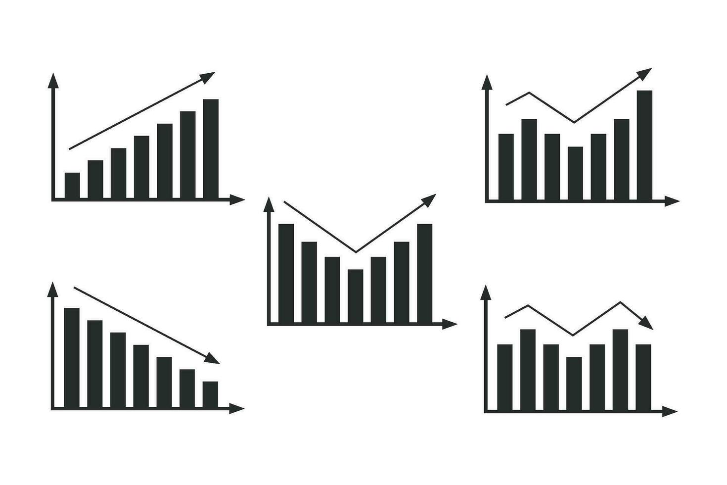 Bar charts icon graphic vector design illustration