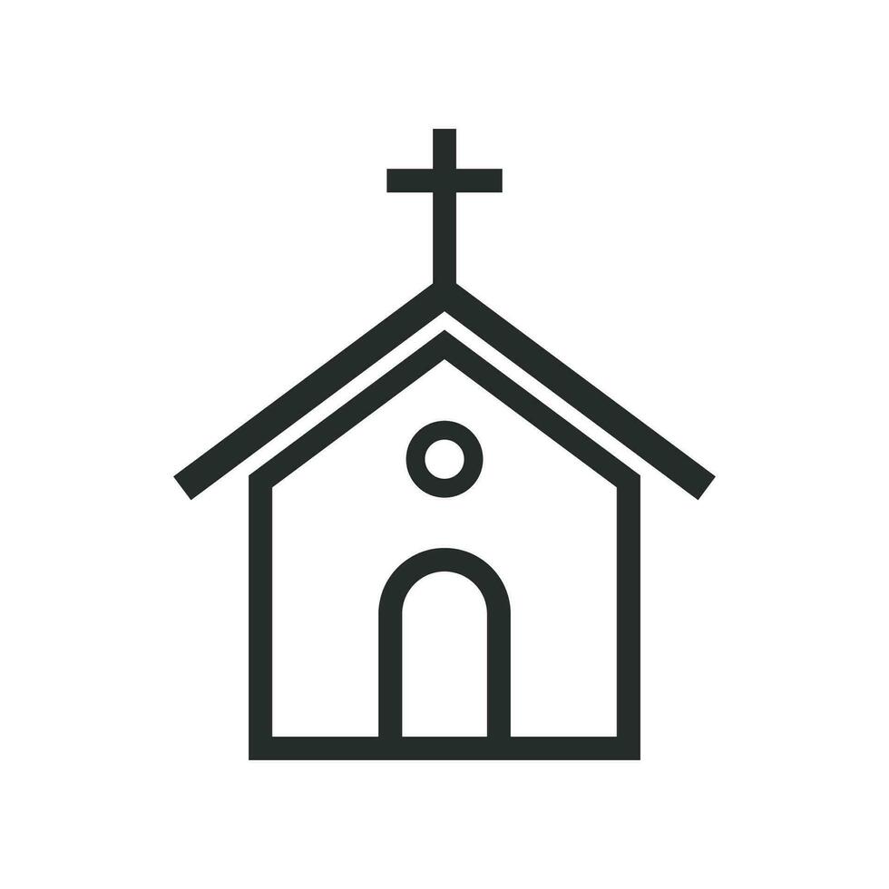 Church icon graphic vector design illustration