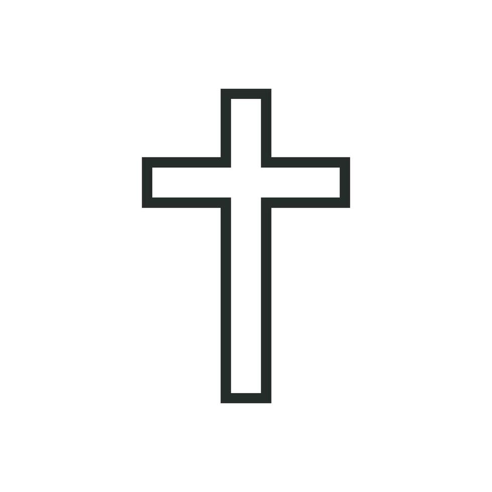 Christian  cross icon graphic vector design illustration