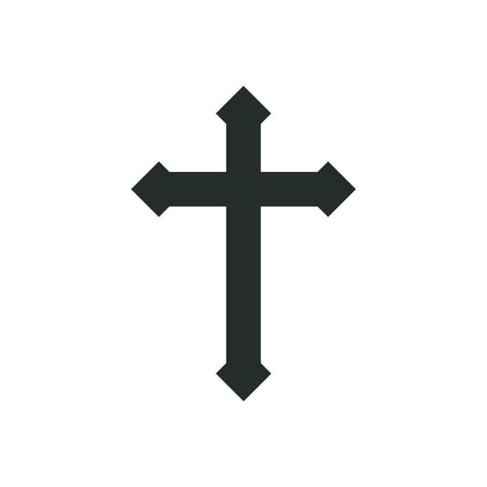 Christian  cross icon graphic vector design illustration