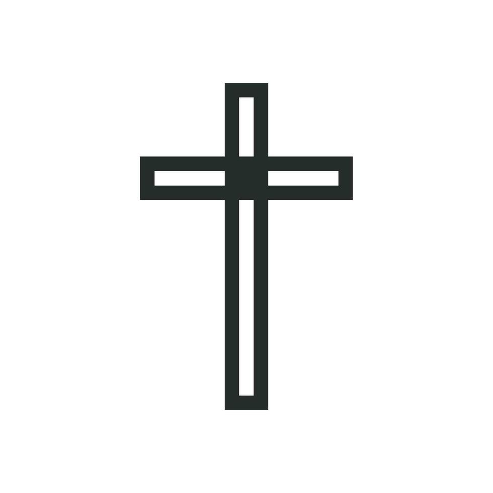 Christian  cross icon graphic vector design illustration