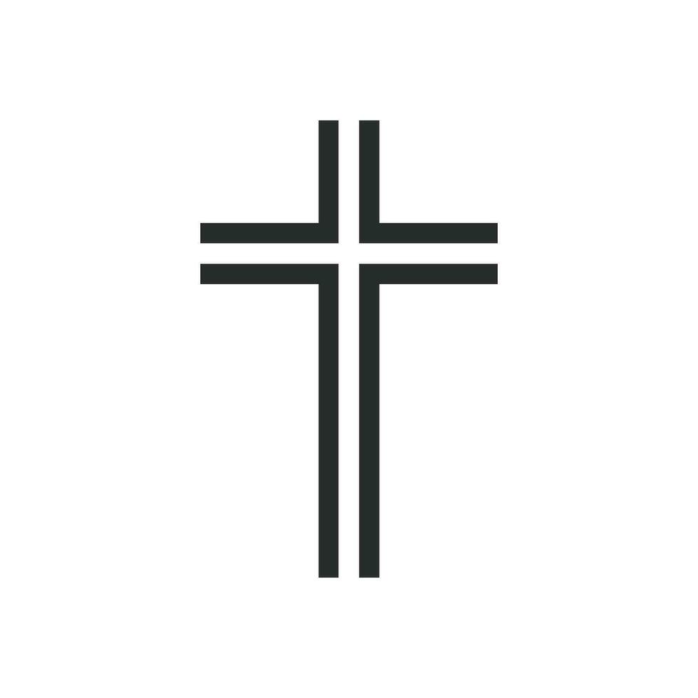 Christian  cross icon graphic vector design illustration