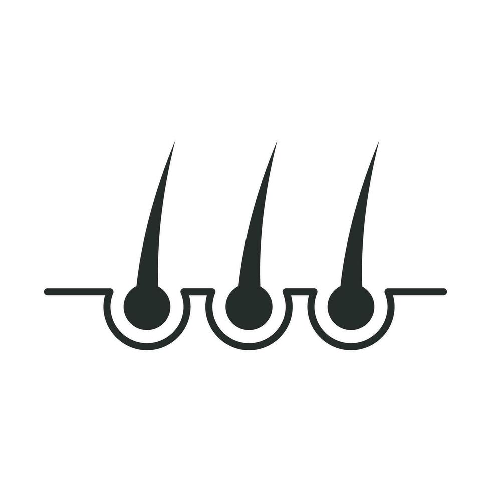 Hair growth icon graphic vector design illustration
