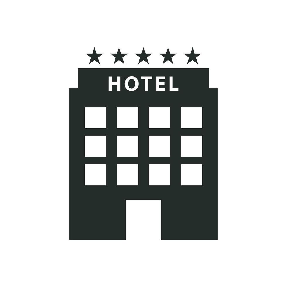 hotel icono gráfico vector diseño ilustración