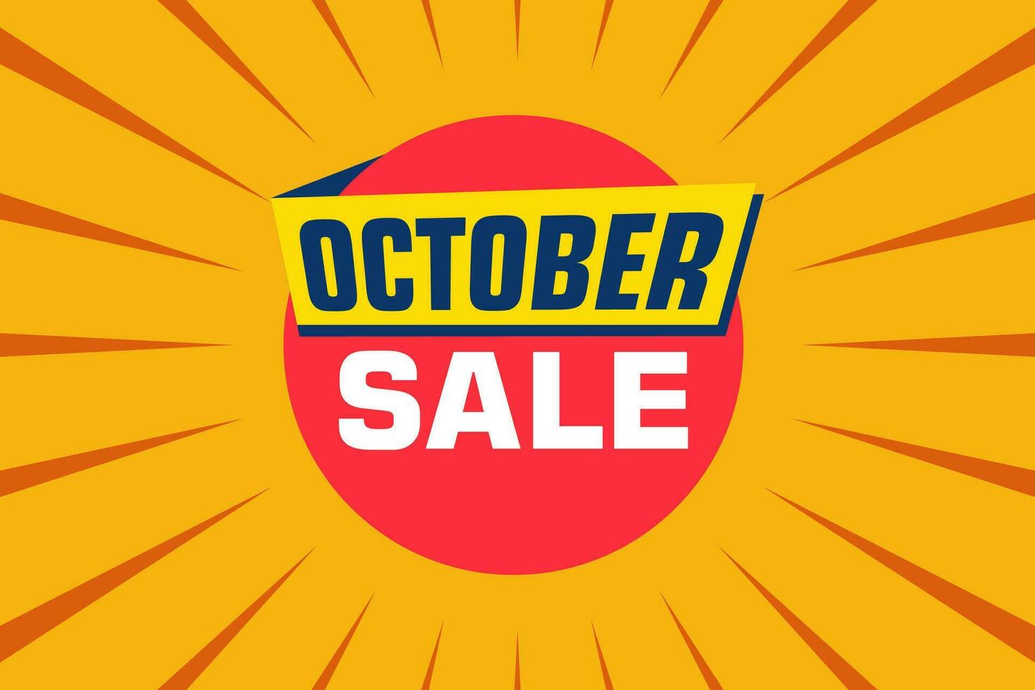 October Sale labels banners design. Festive template can be used for