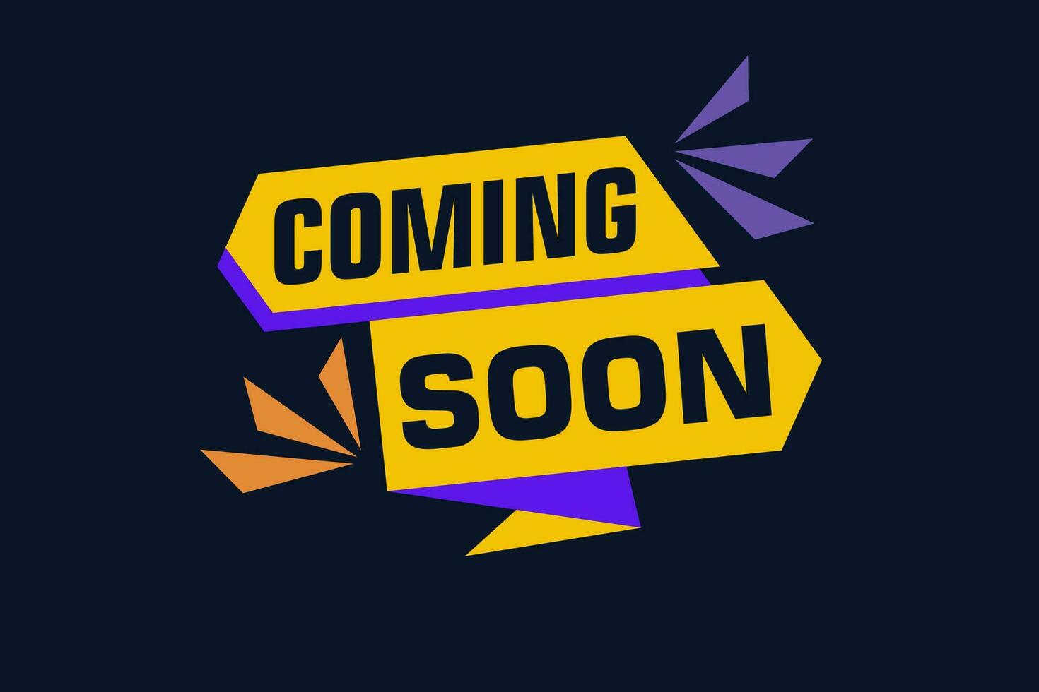 Coming Soon labels banners design. Festive template can be used for invitation cards, flyers, posters. vector