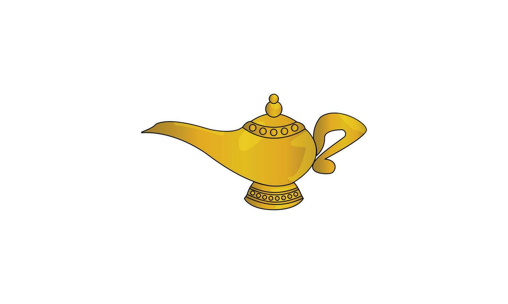 magic genie lamp isolated on white vector