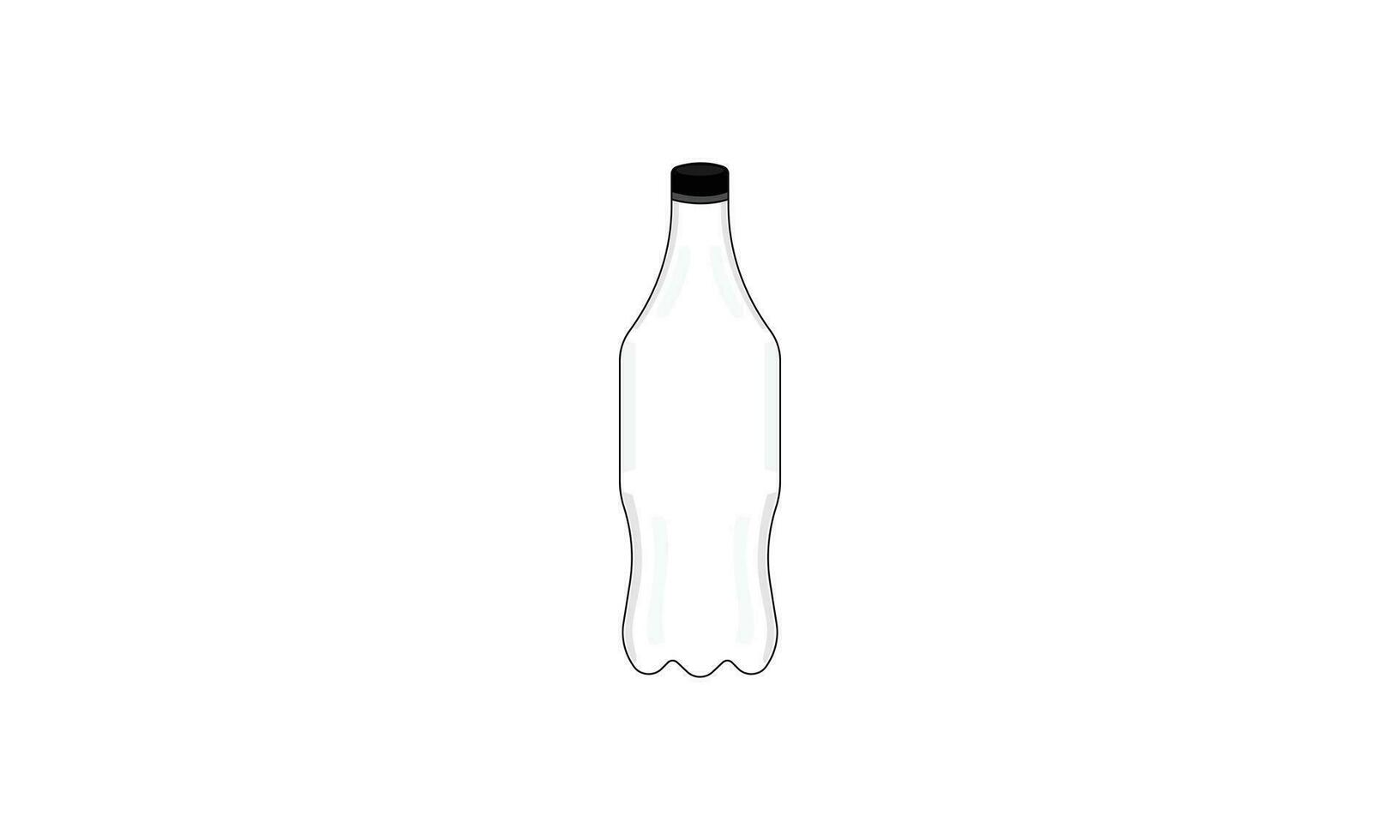 Empty plastic bottle isolated on white vector