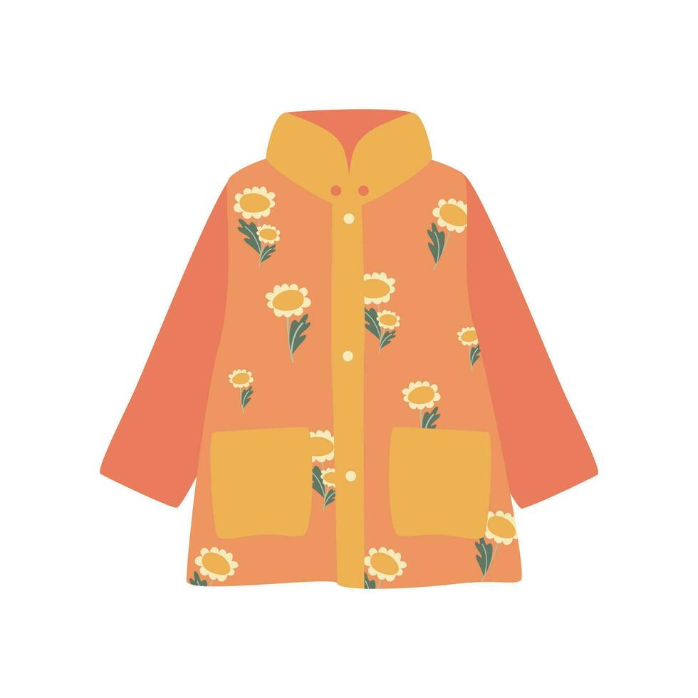 Raincoat. Hello autumn. Autumn season element, icon. vector