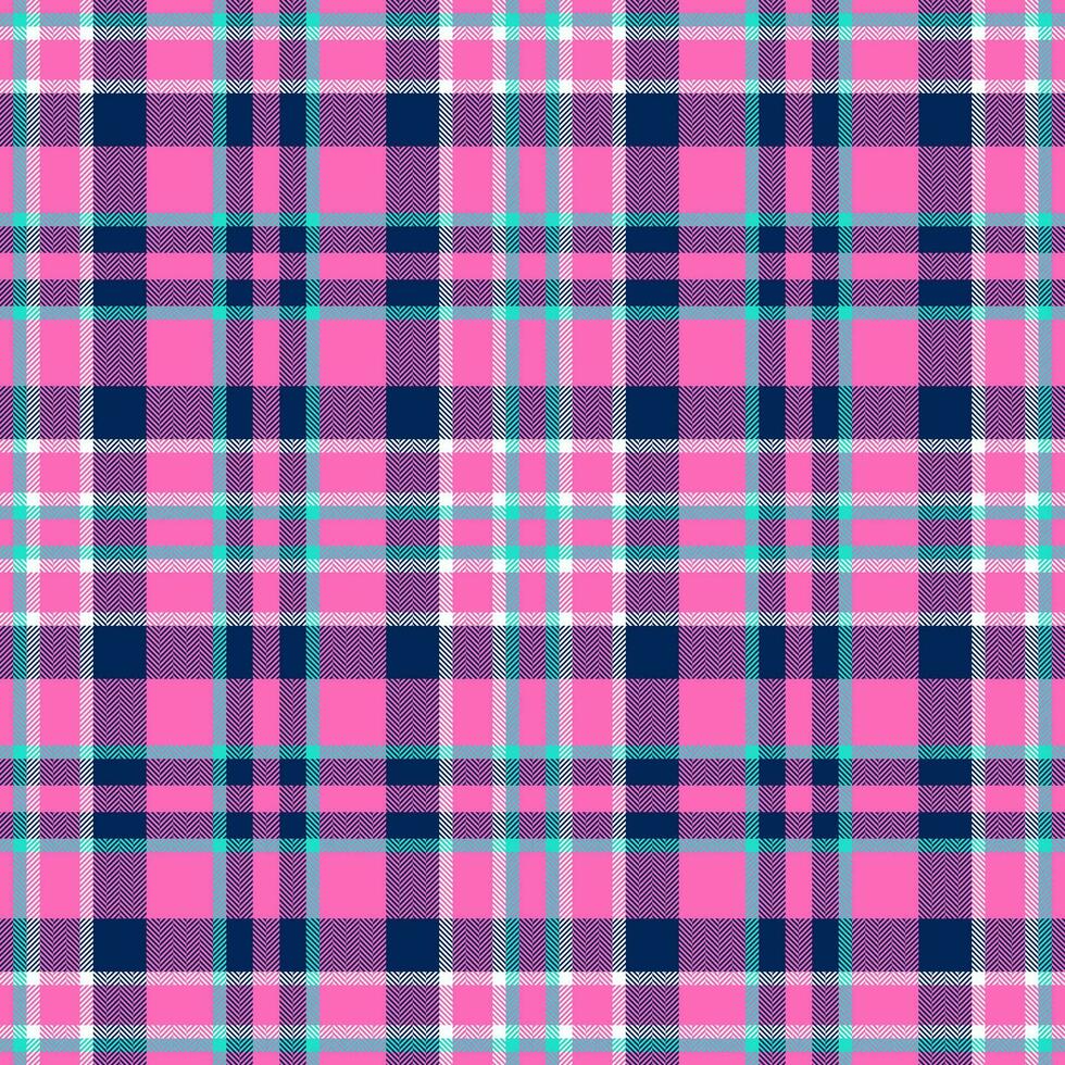 Plaid seamless pattern. Check fabric texture. Vector textile print.