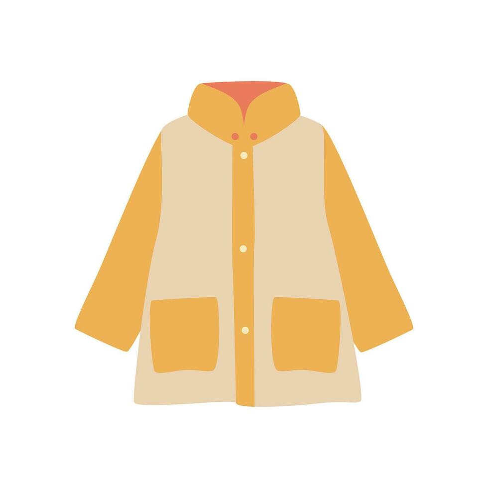 Raincoat. Hello autumn. Autumn season element, icon. vector