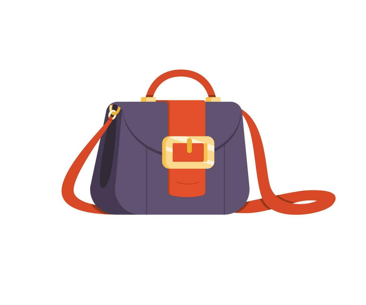 Fashion crossbody saddle bag vector