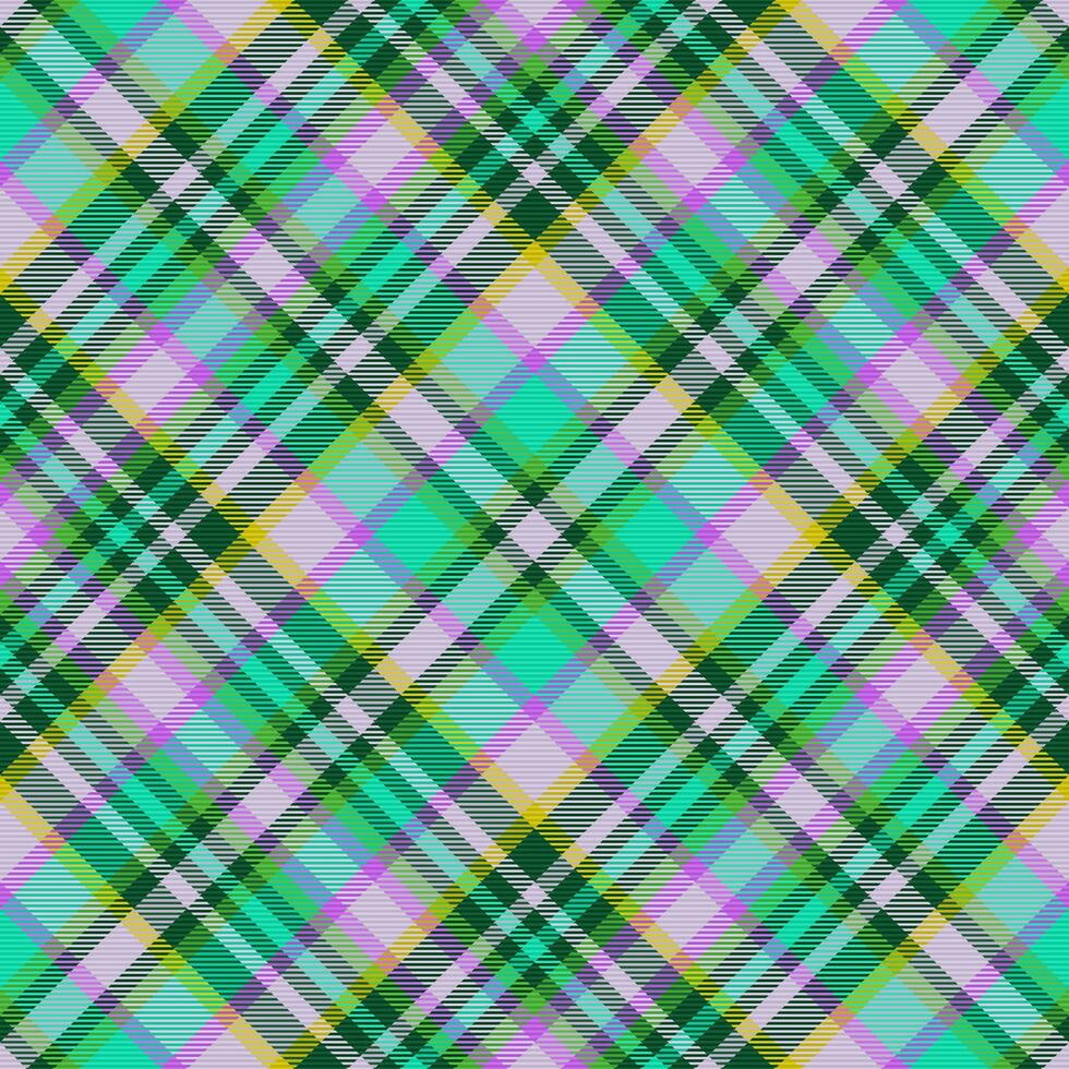 Texture seamless fabric of vector textile pattern with a plaid background tartan check.
