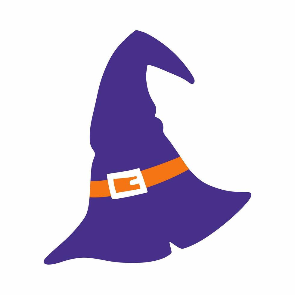Witch magic hat.Vivid illustration for Halloween holiday. vector