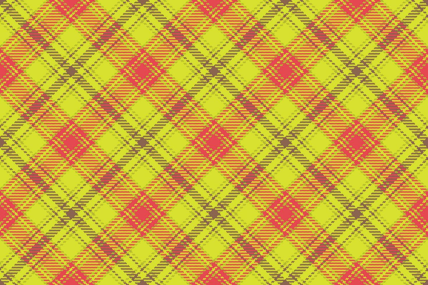 Tartan textile plaid of check background vector with a pattern seamless fabric texture.