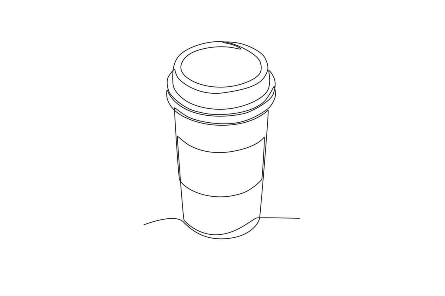 Top view of a cup of coffee vector