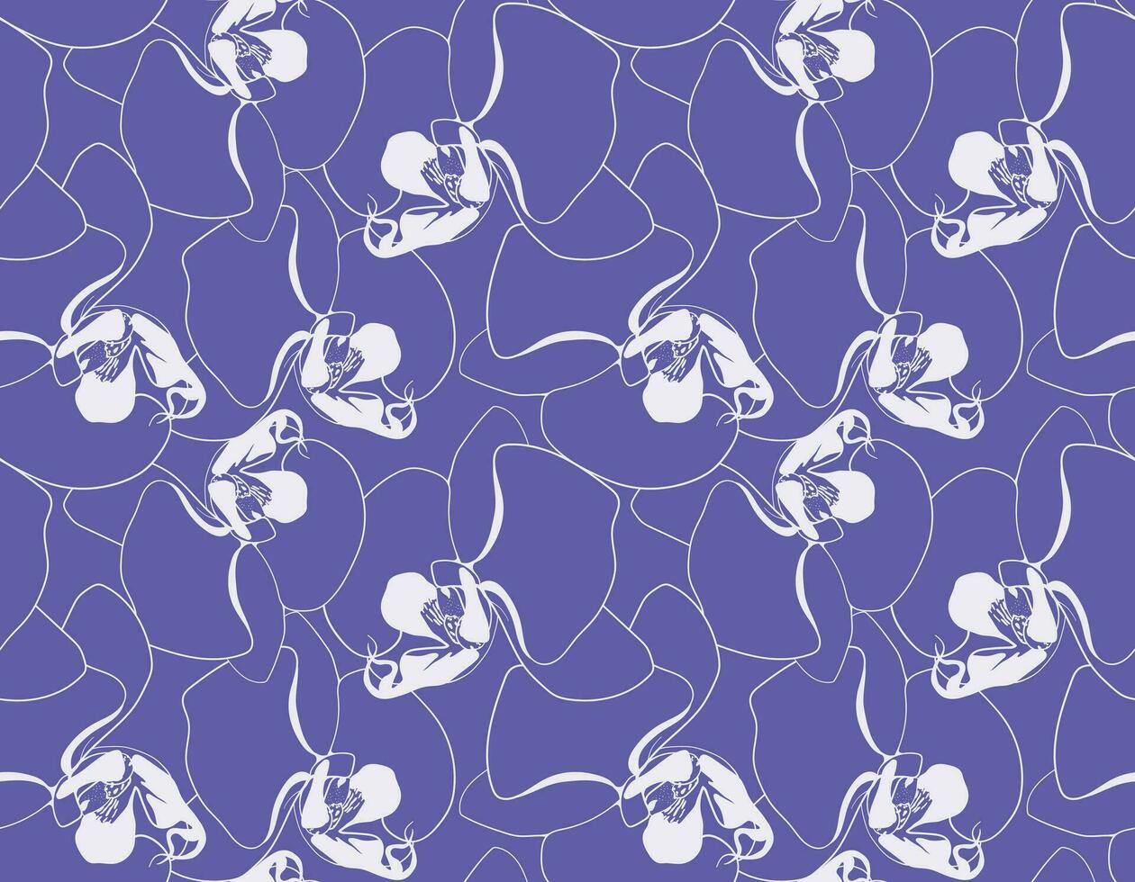 Floral pattern seamless background. Foliage and flower wallpaper design of nature. vector