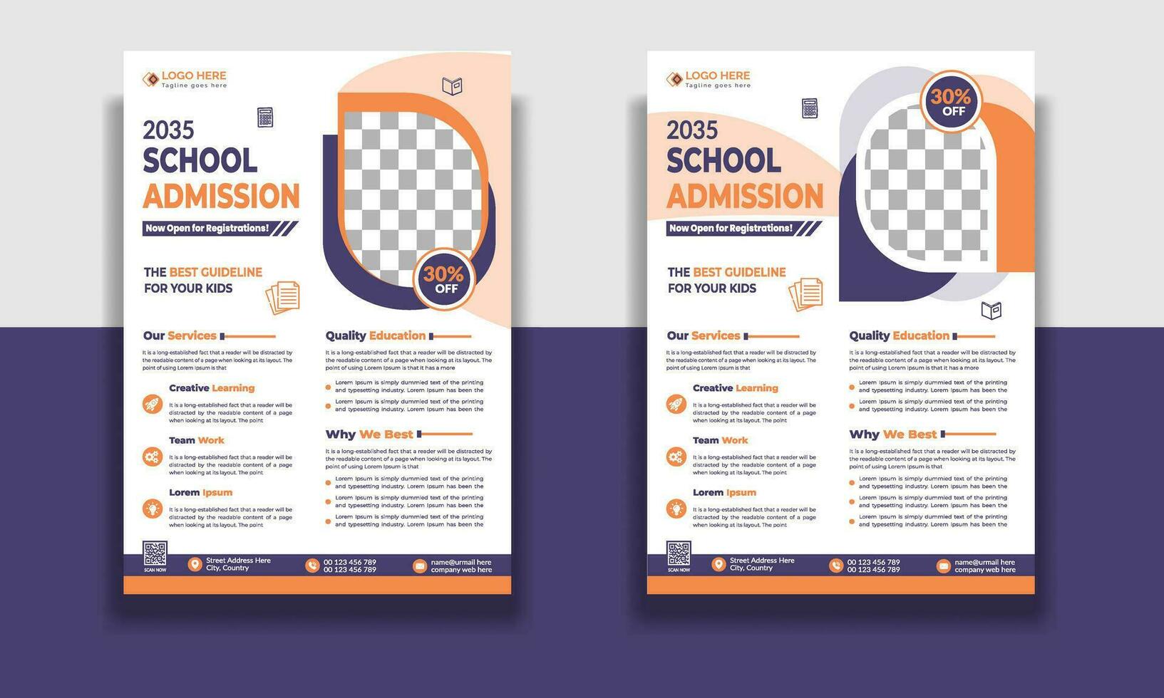 Kids Education Flyer Template, Admission flyer template, brochure layout School Admission Open Flyer Design Template Vector Education poster, Kids back to school education flyer.