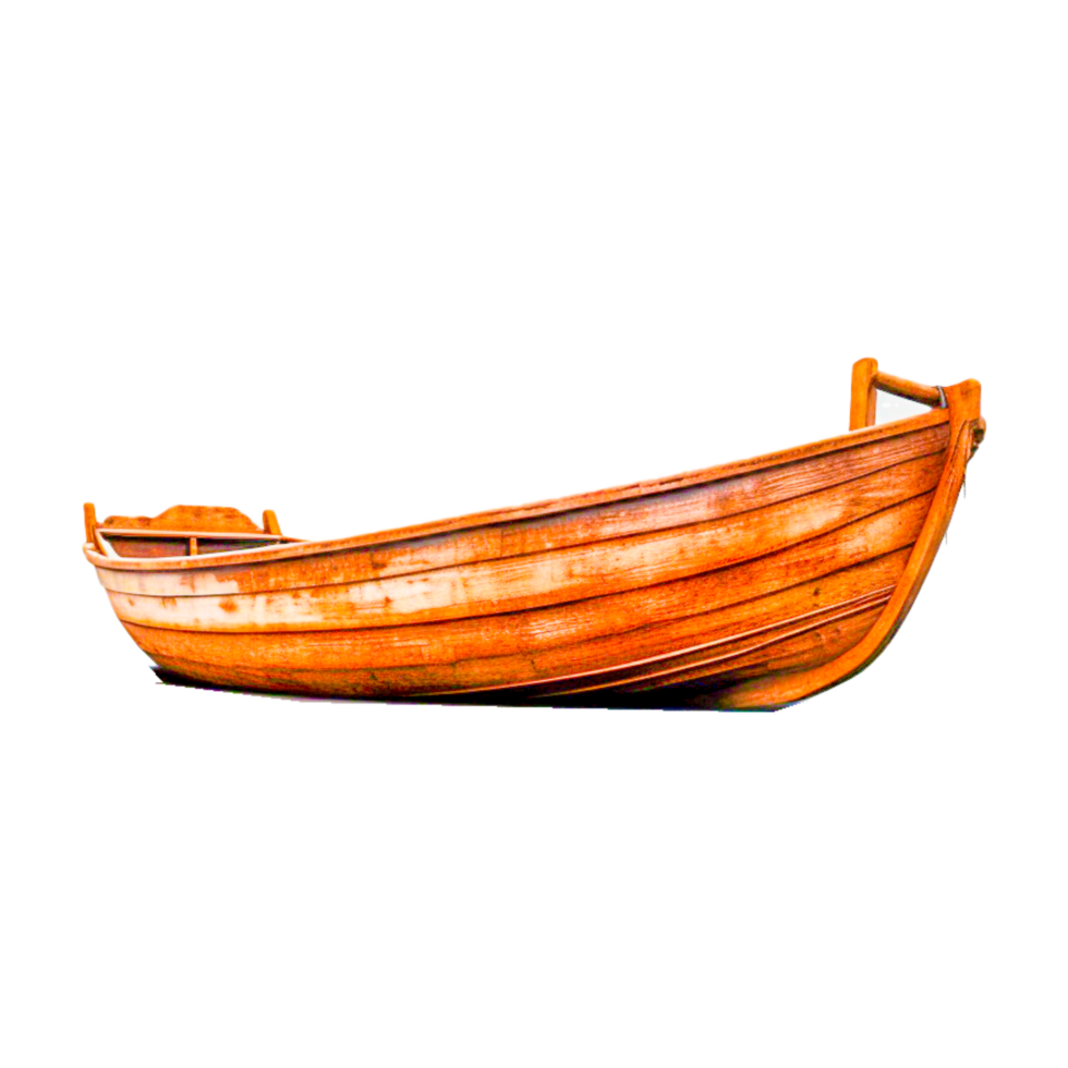 Wooden Boat ai generative png