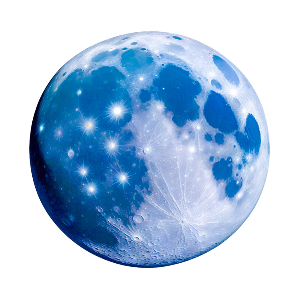 The Blue Moon ai generative png