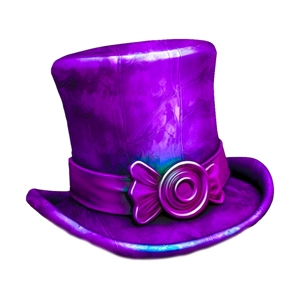 purple top hat ai generative png