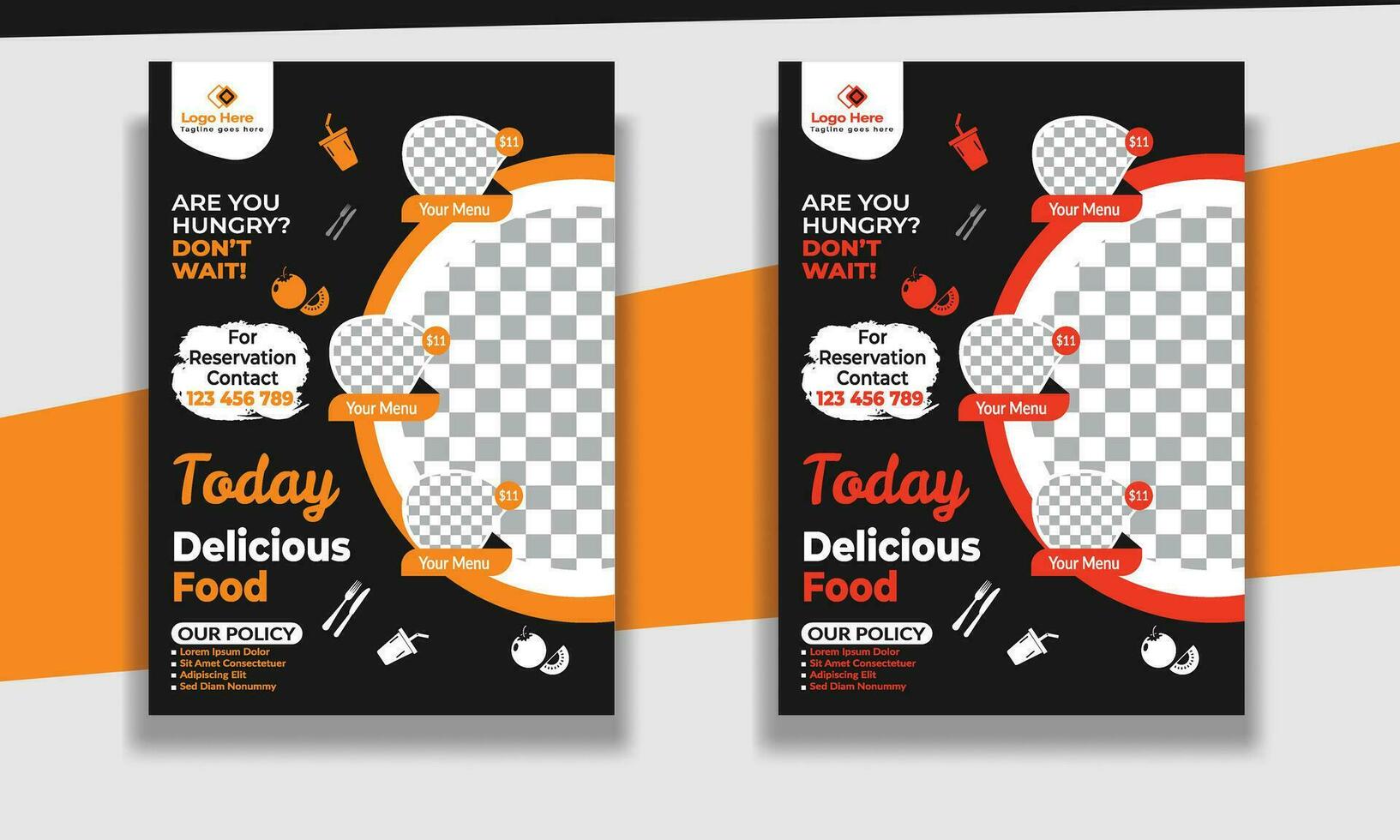 rápido comida volantes diseño modelo cocinando, restaurante menú, comida ordenando, pizza, hamburguesa, francés papas fritas y soda. vector ilustración para póster, volantes, cubrir, menú, folleto.