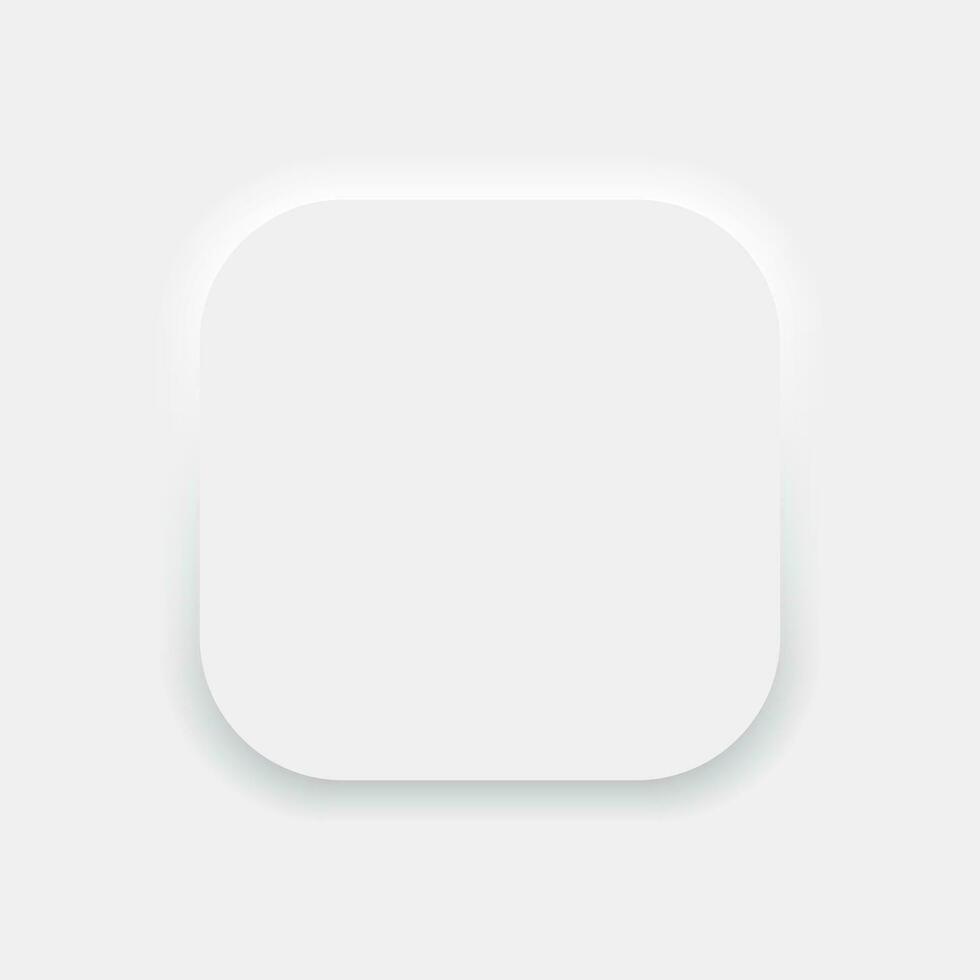 Neumorphism Square Soft UI Icon Mockup Element Vector Illustration
