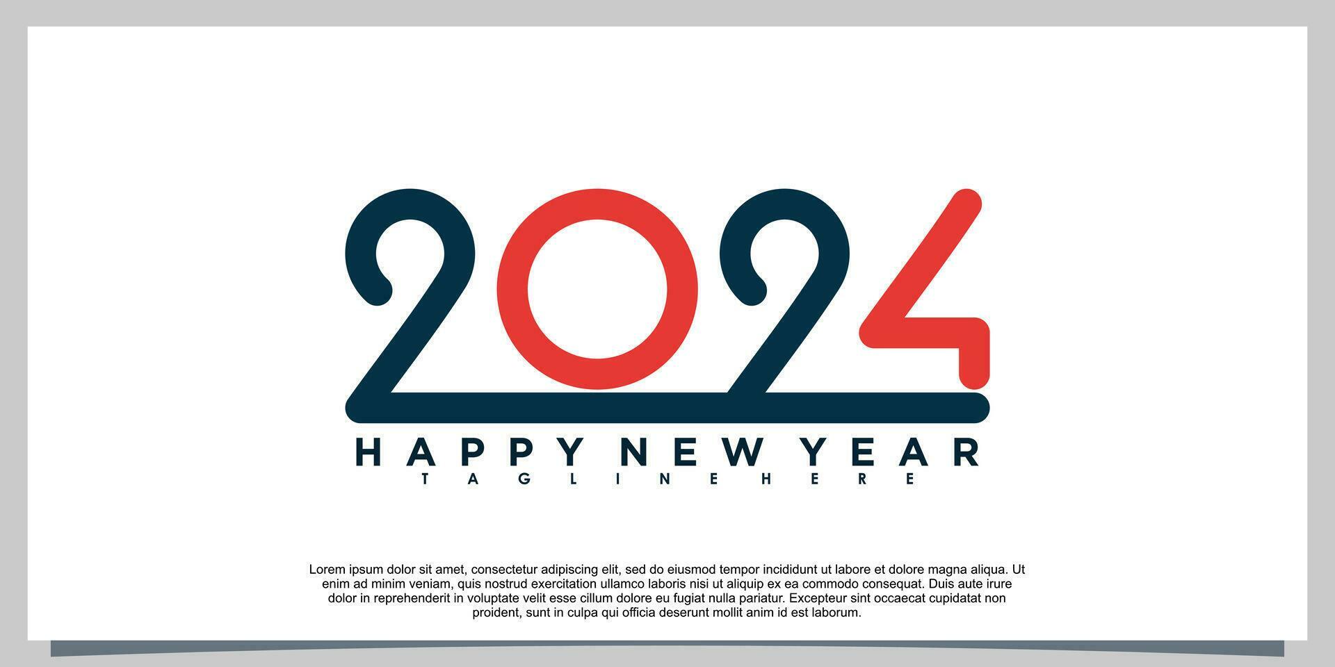 2024 happy new year logo design 2024 number design vector illustration