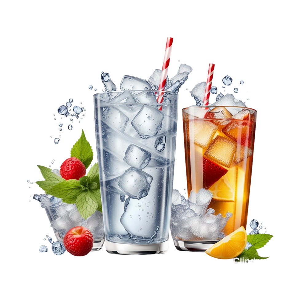 Fresh and cold soft drinks ai generative png