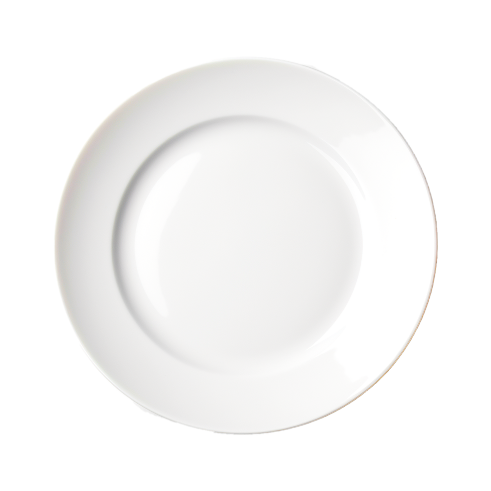 blanco plato en transparente ai generativo png