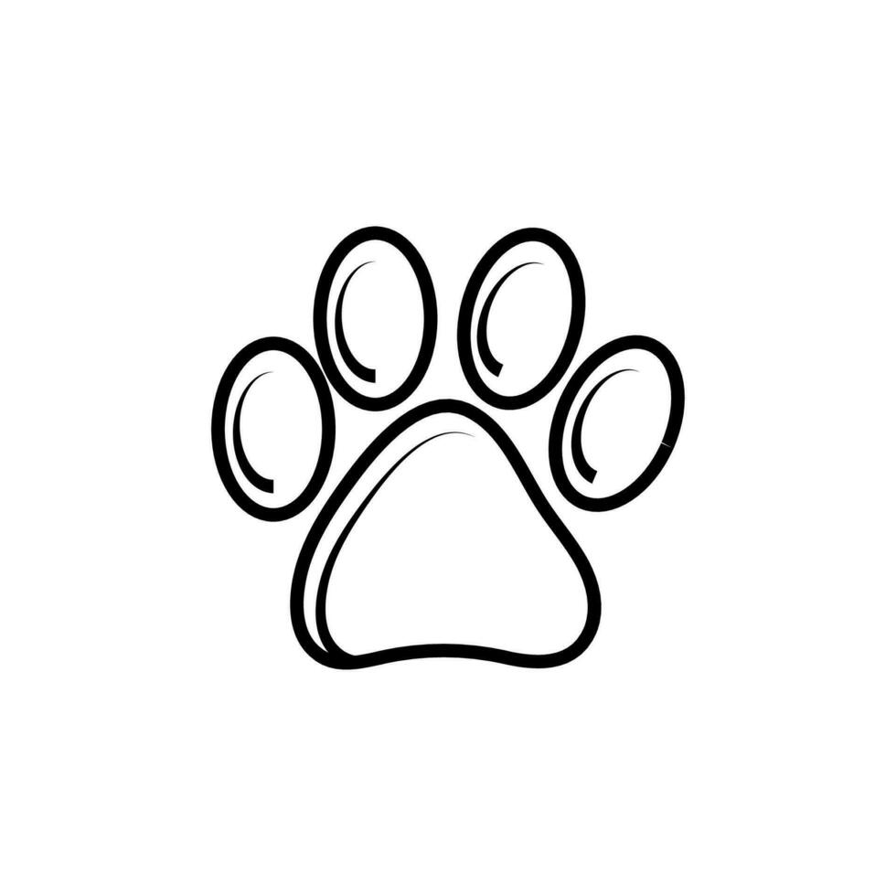 Dog or cat footprint icon on a white background vector