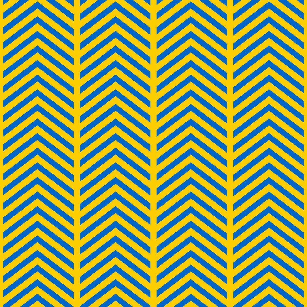 Zigzag pattern in blue and yellow. Seamless pattern in art deco style for modern fabrics, textiles, decorative paper. Vector. vector