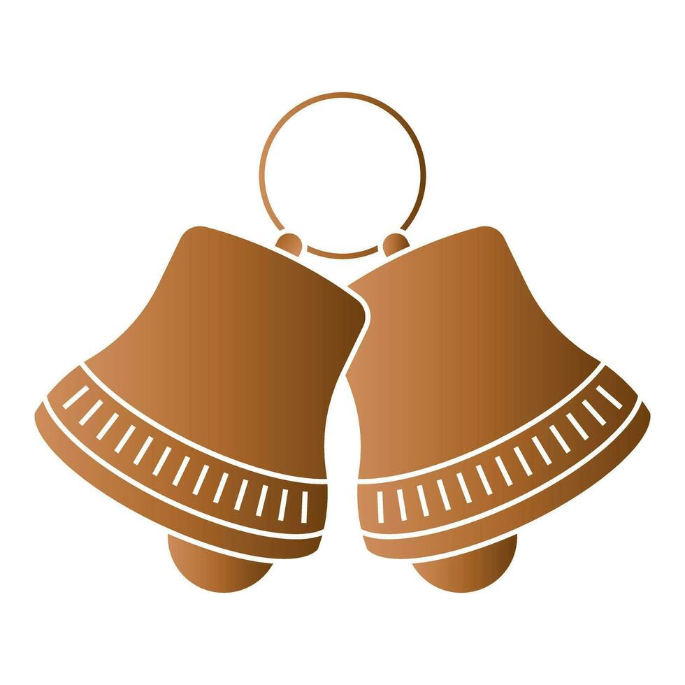 Jingle bell or sleigh bells flat colour icon for apps or website vector