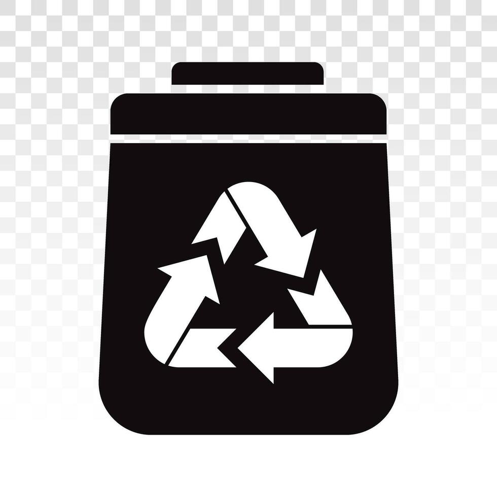 recycle symbol or recycling arrows flat icon for apps and websites vector