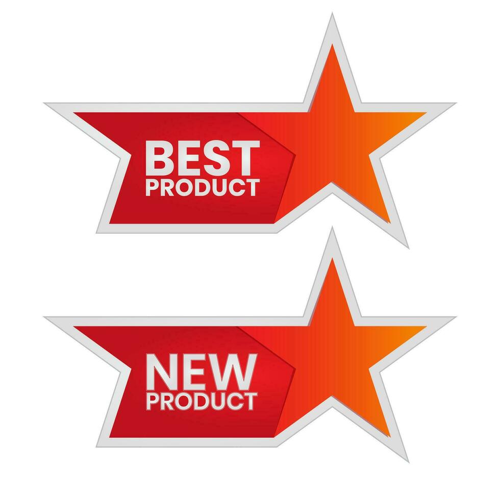 New product and best product ribbon banner vector icon for websites