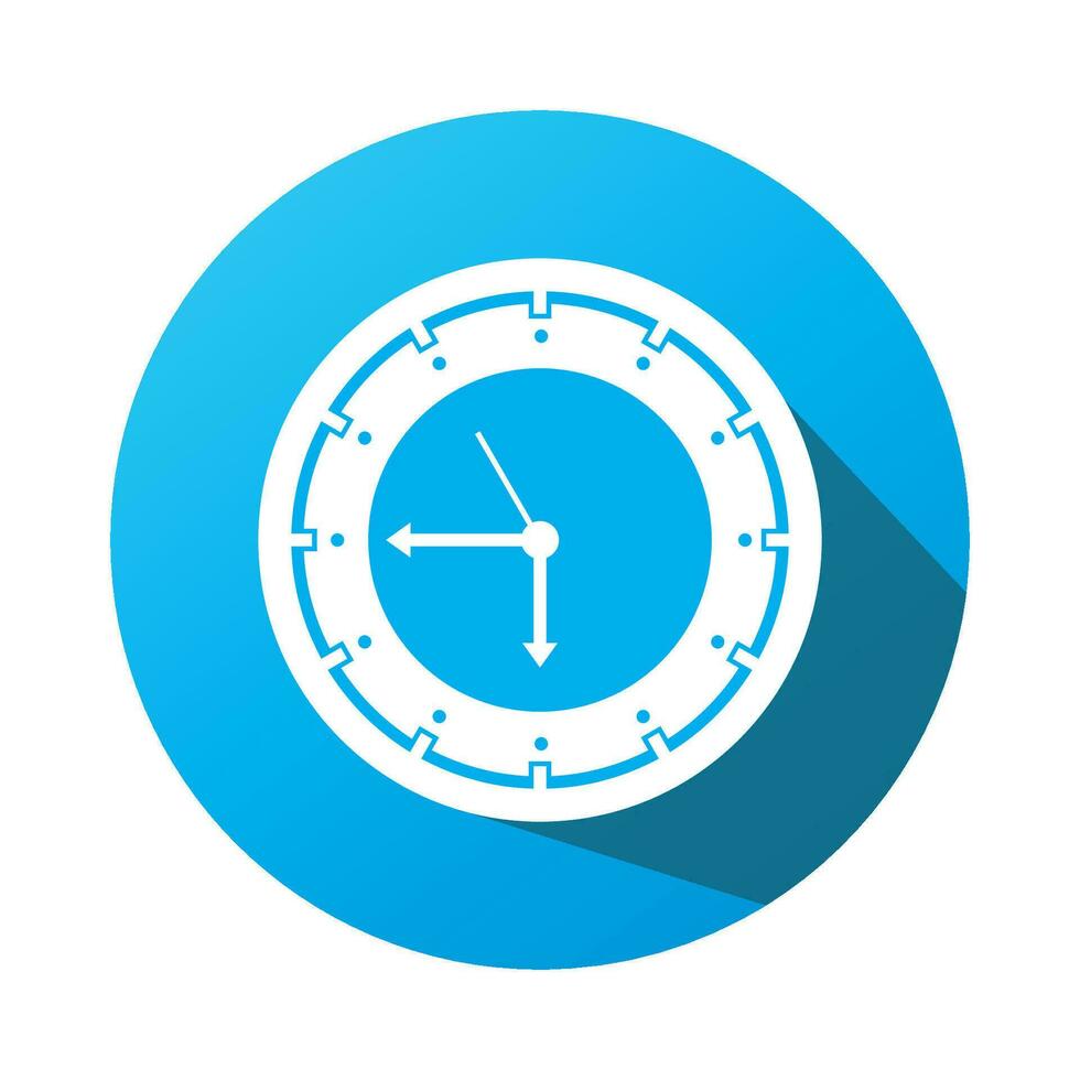 Time icon with a white background, Clock symbol, Stopwatch sign, vector illustration element