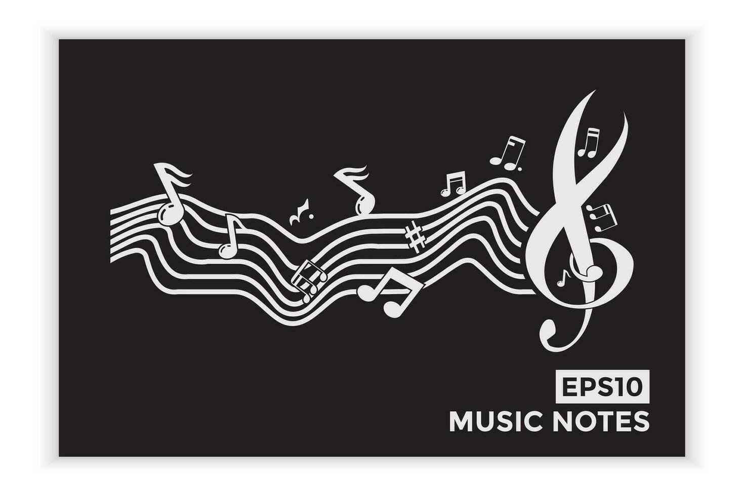 music scale or music note sign or symbol. musical scale icons element vector for banner material, background.