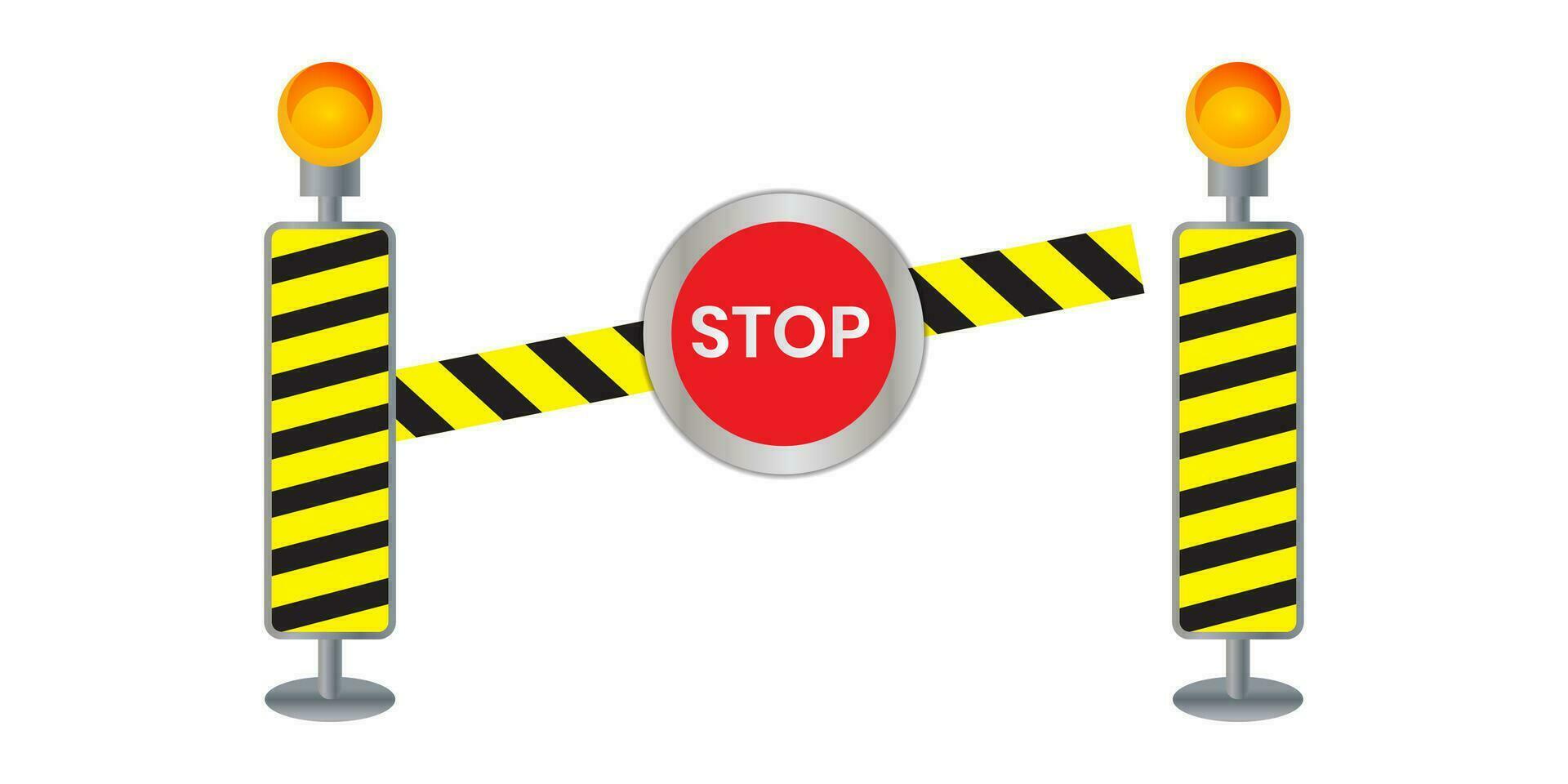 Closed road sign for barrier Construction marking vector