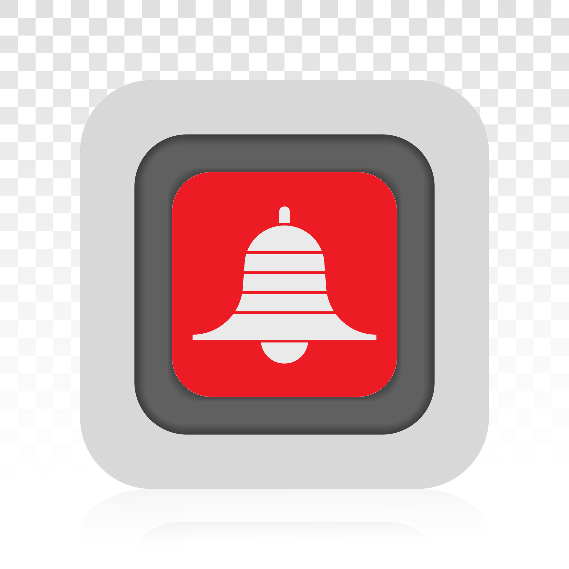 Youtube message notification bell flat icon for apps or websites