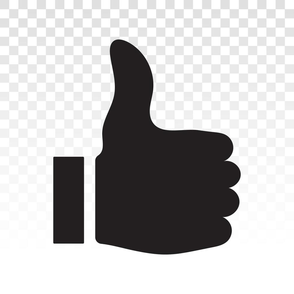 Thumbs up flat icon for apps and websites vector