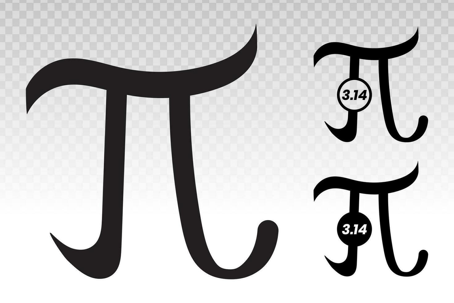 Pi 3,14 matemáticas matemático constante firmar o símbolo plano icono para aplicaciones y sitios web vector