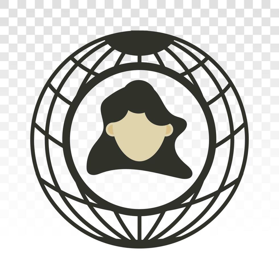 global human outsourcing icon for apps or website vector