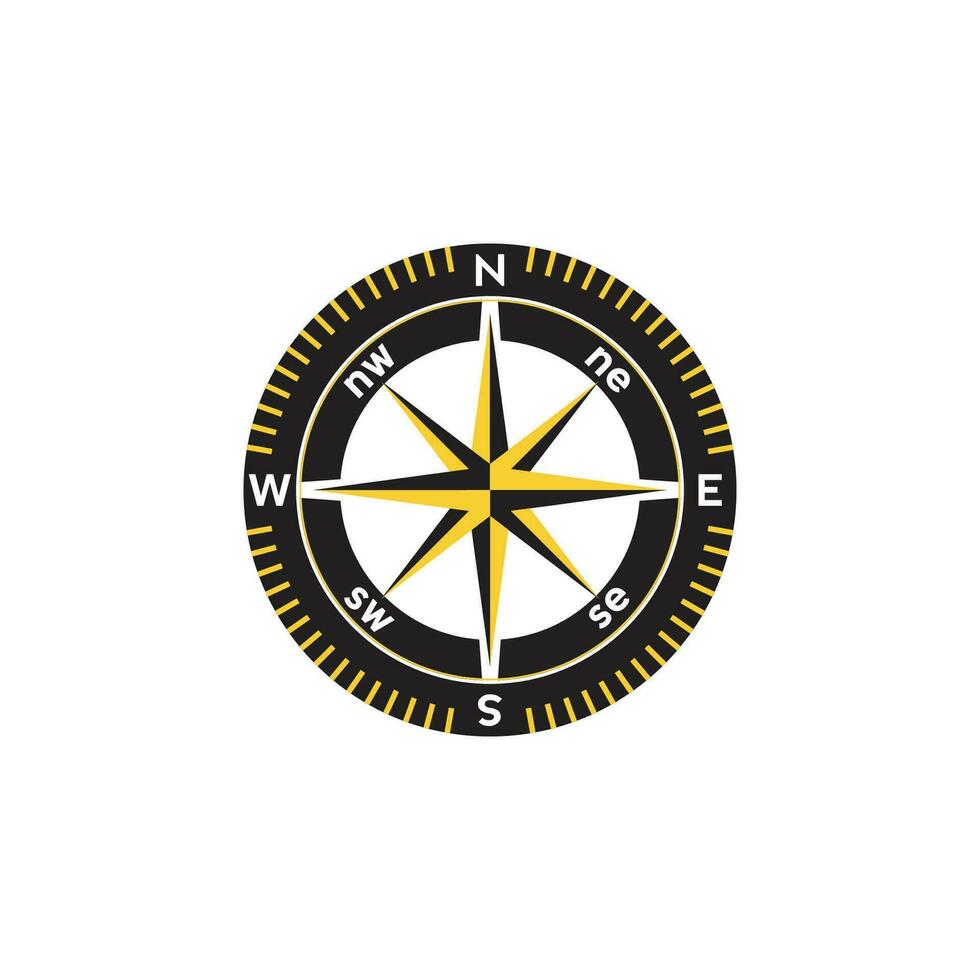 Compass Logo Design Pointer North South East West Compass Symbol