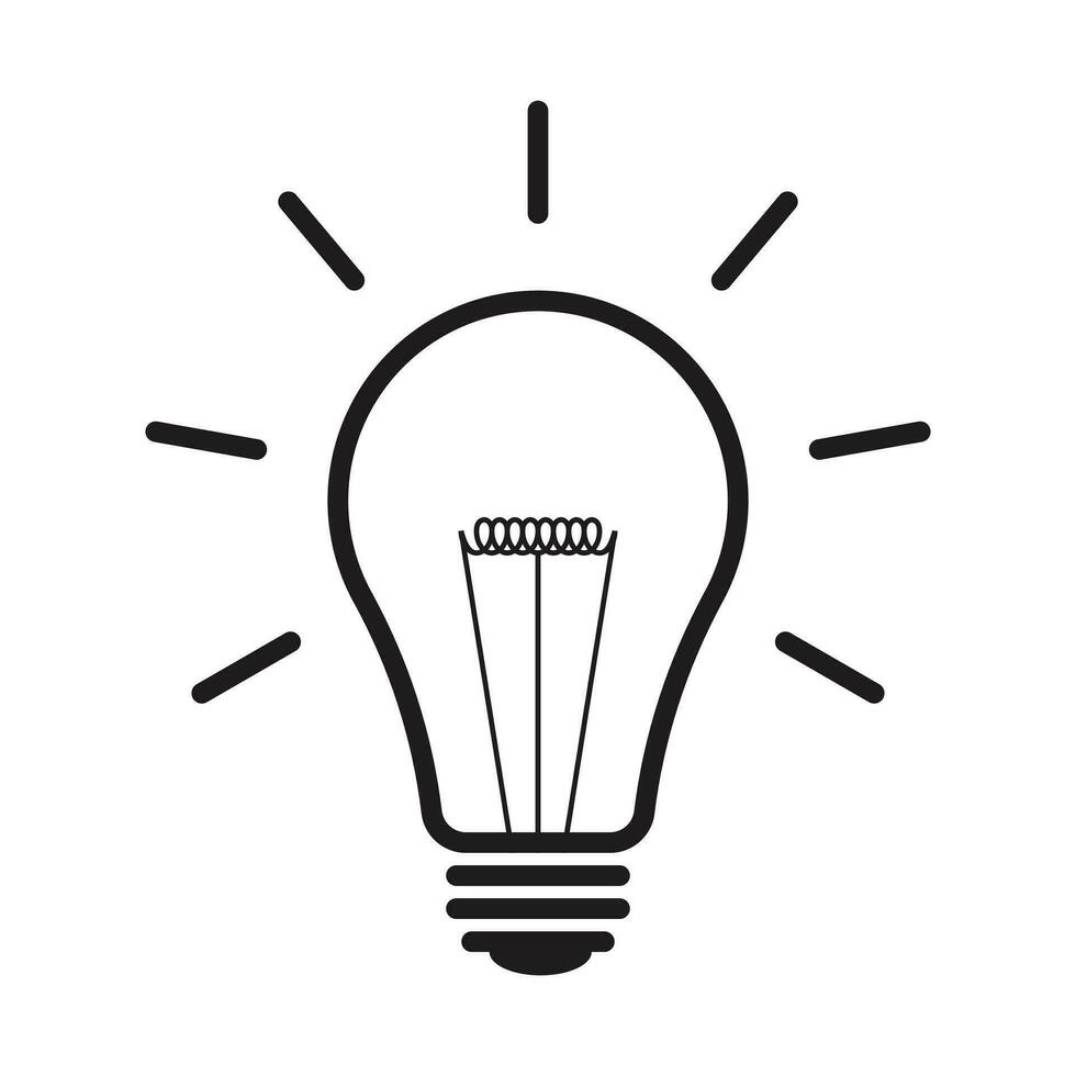 light bulb icon can be used for applications or websites vector