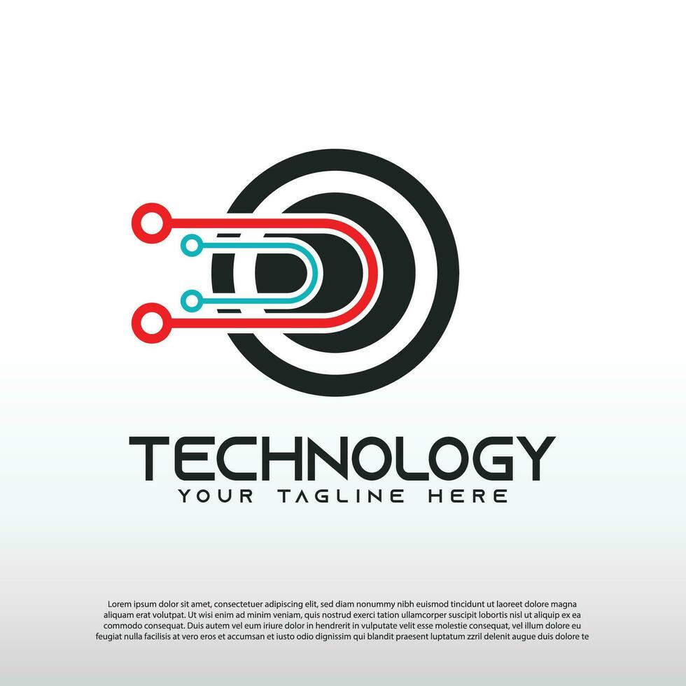 tecnología logo diseño, ilustración elemento-vector vector